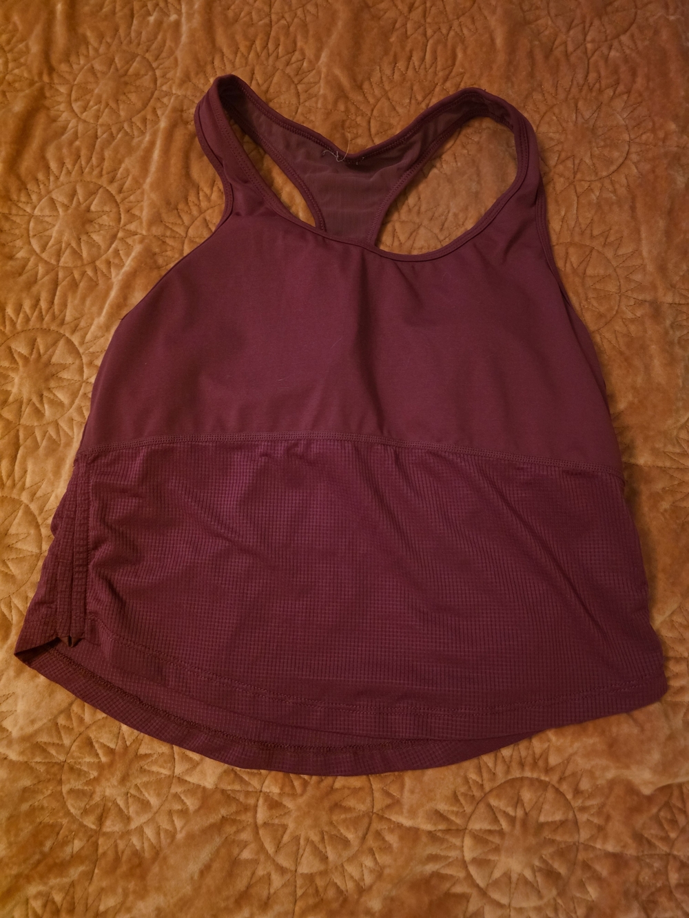 Fabletics Maroon Racerback Sports Tank